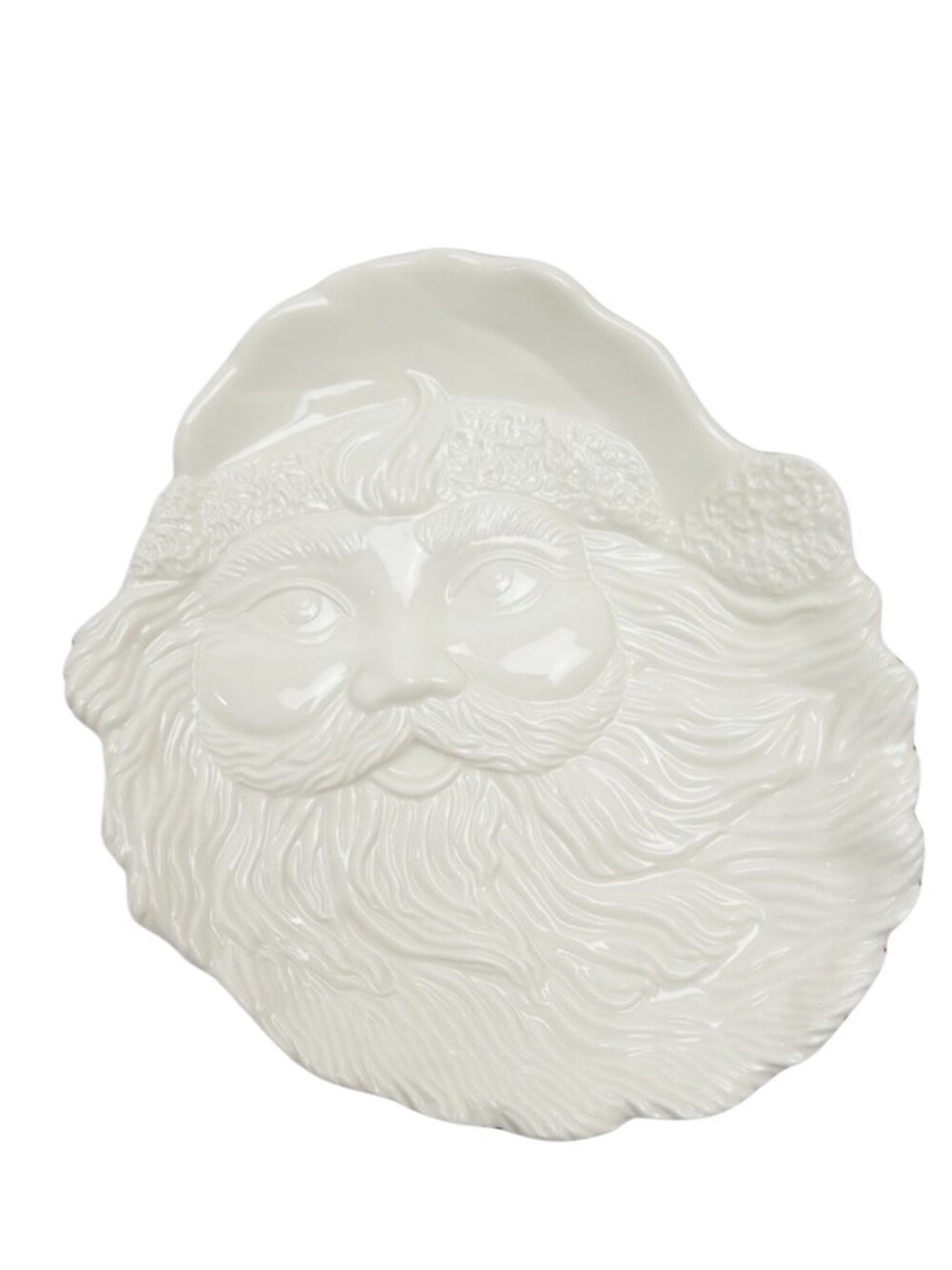 Vintage Mikasa Christmas Santa Cookie Plate Holiday Fine Porcelain 11" x 10"